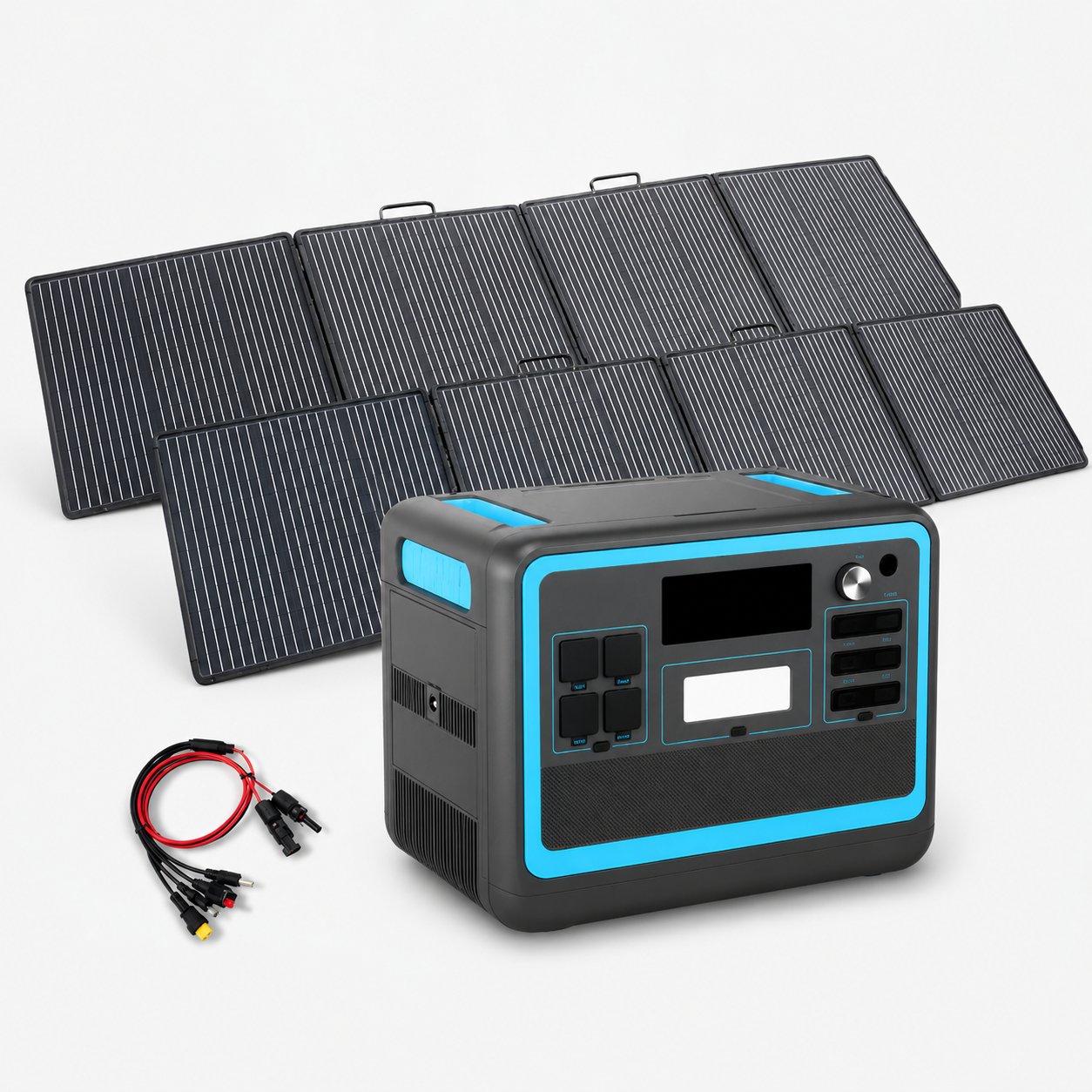 PACK FREE: GENERADOR PORTÁTIL 2400W + 2 PANELES 200 W